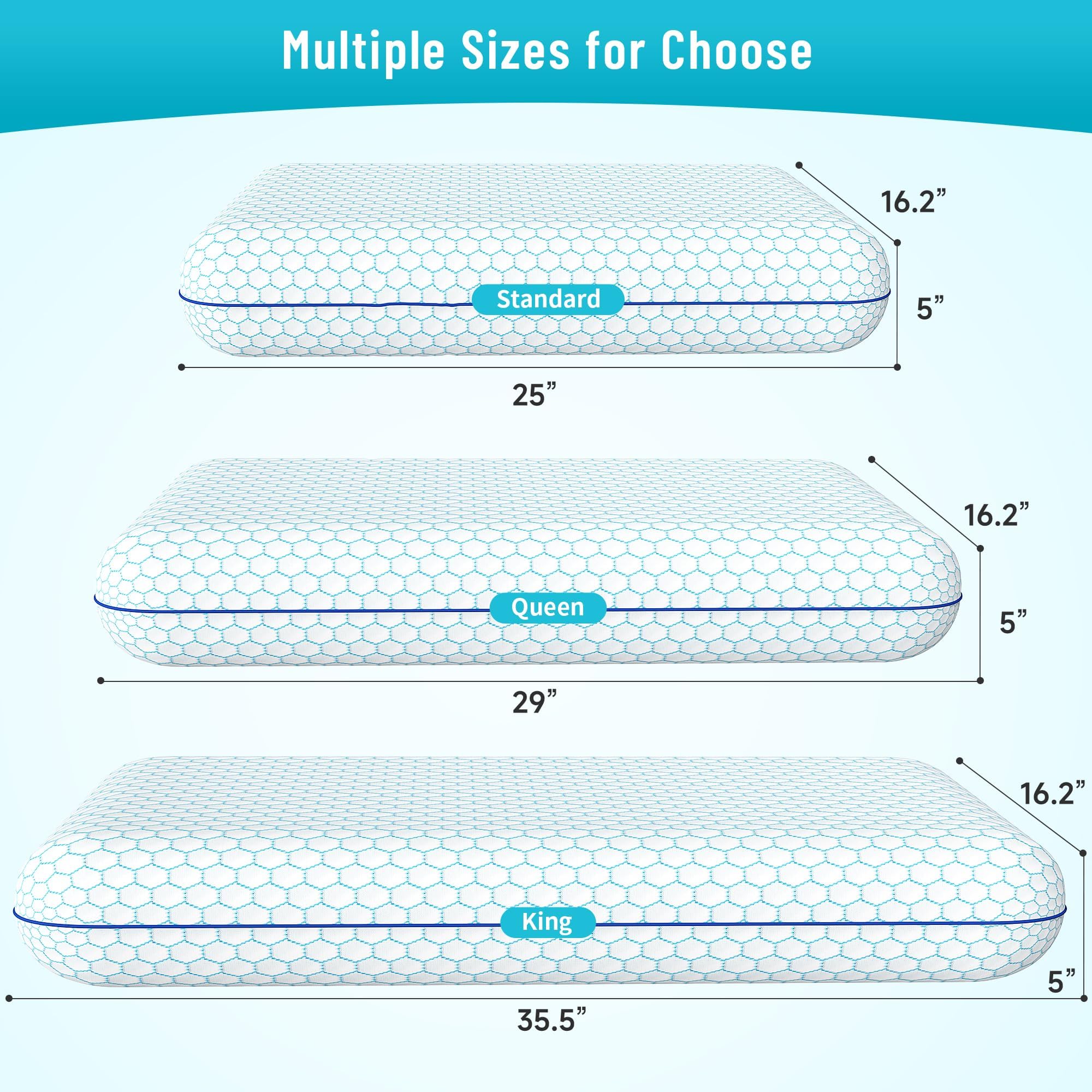 CushyOasis pillow on bed showing ergonomic support for restful sleep