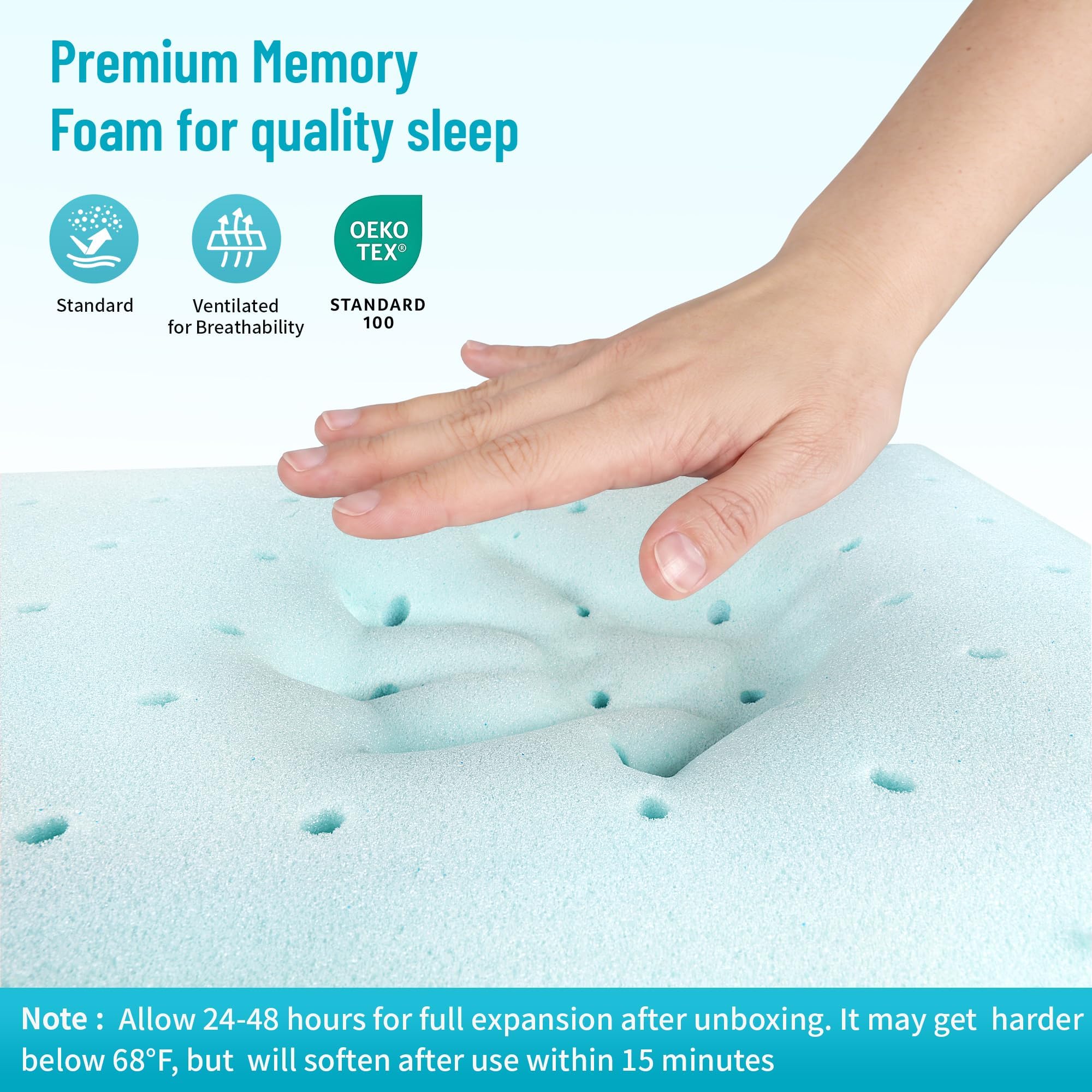 CushyOasis removable zippered cover detail enabling easy machine washing