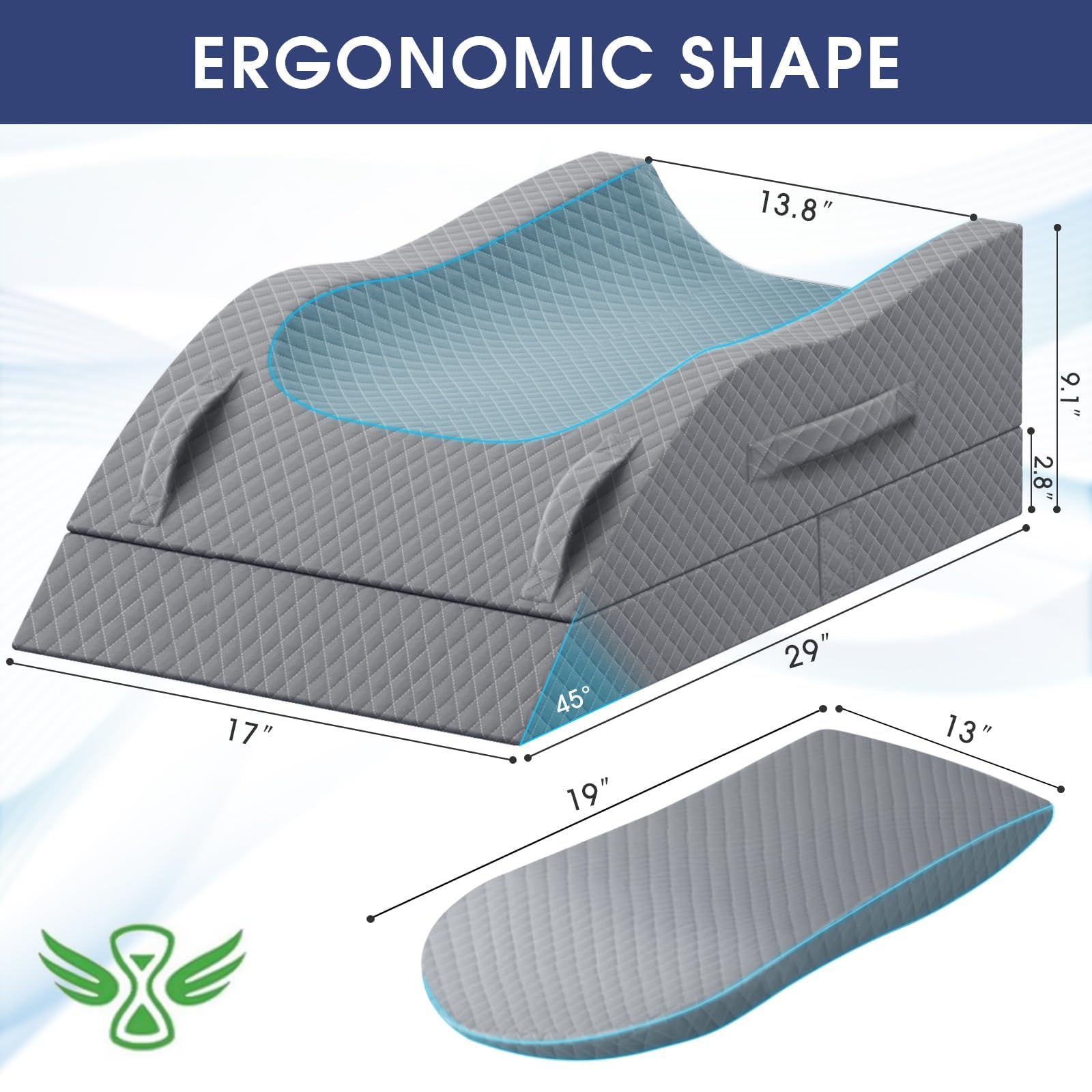 CushZone close-up of foam edge showing memory foam layer for adaptive comfort