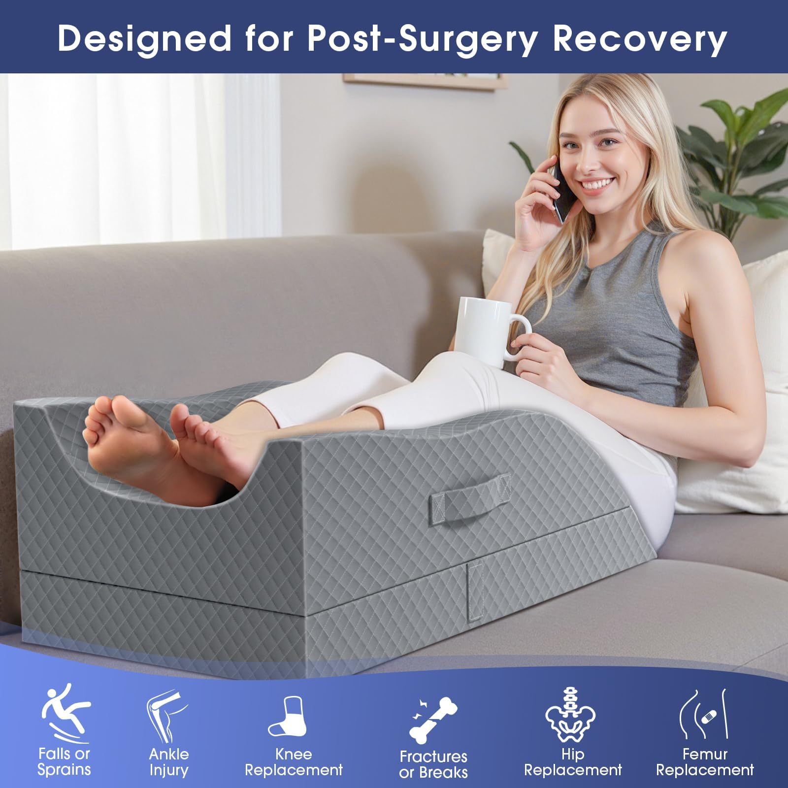 CushZone removable cover closeup breathable fabric for easy cleaning benefit