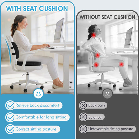 CushZone lumbar pillow adjustable straps fastened to chair for stable placement