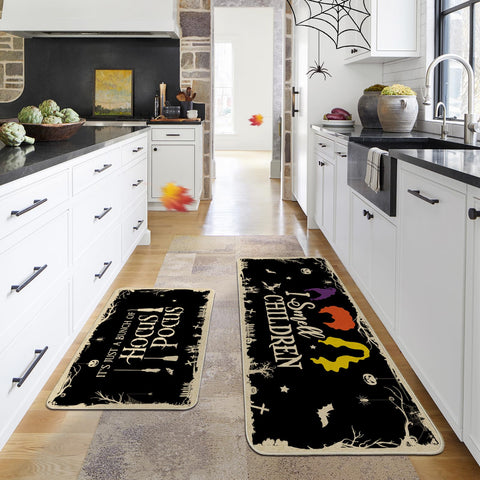 cusugbaso mats in a decorated kitchen highlighting festive ambiance and durable use
