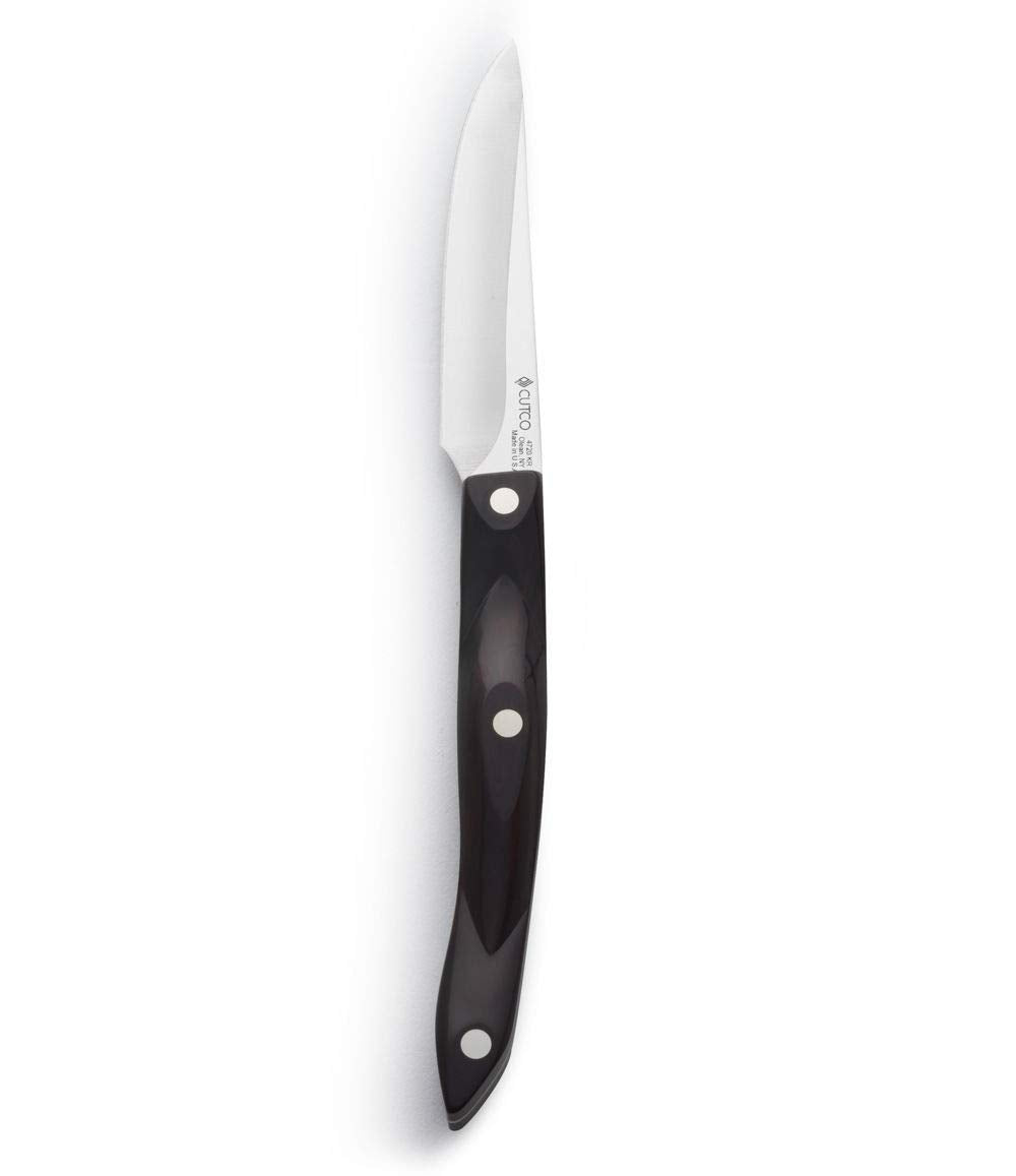 Cutco 4720 front view with classic brown handle showing balance and precise control
