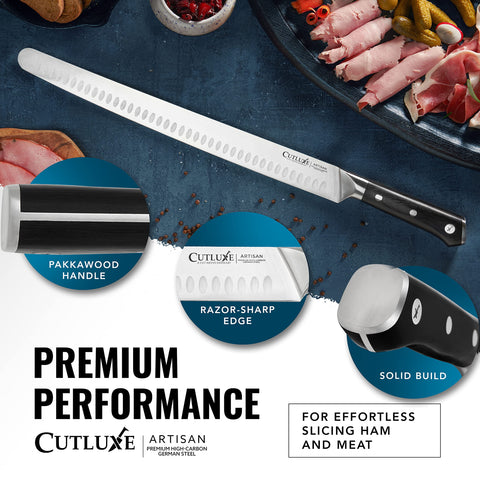 Cutluxe boxed packaging with warranty card illustrating long-term support