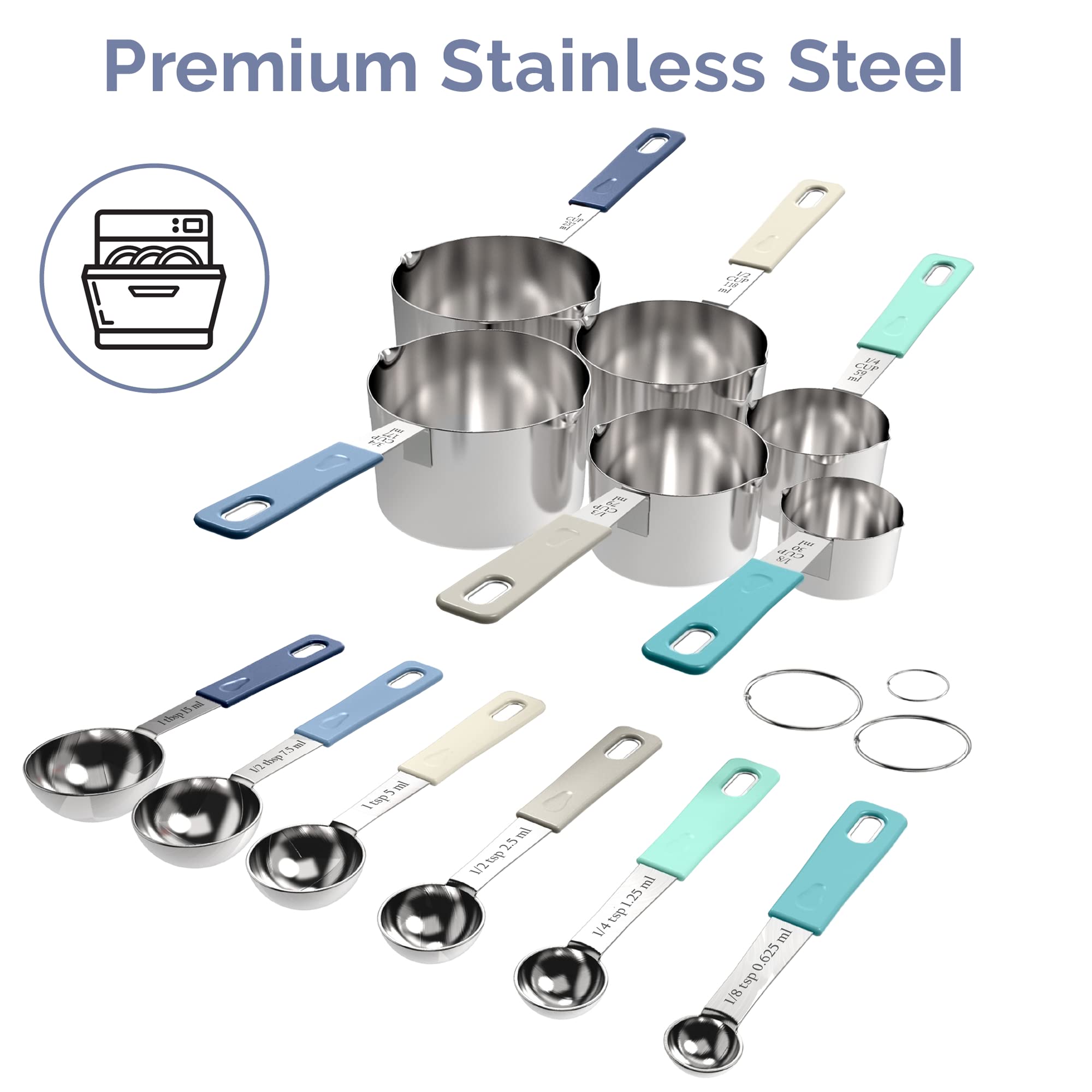 CuttleLab hinged storage rings keeping cups and spoons organized for tidy drawers
