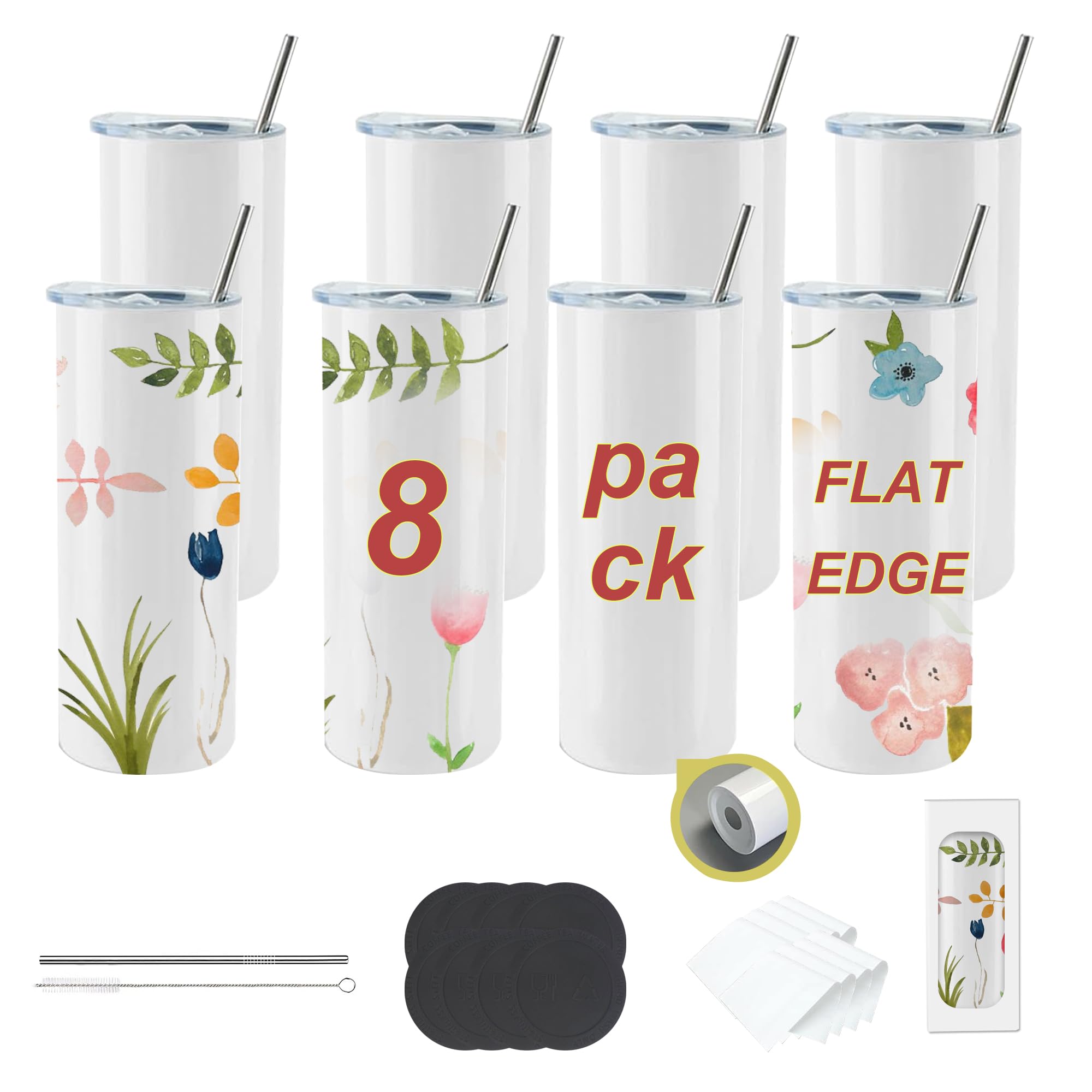 CWRIEB front view of 20oz tumbler with accessories showing gift-ready benefit
