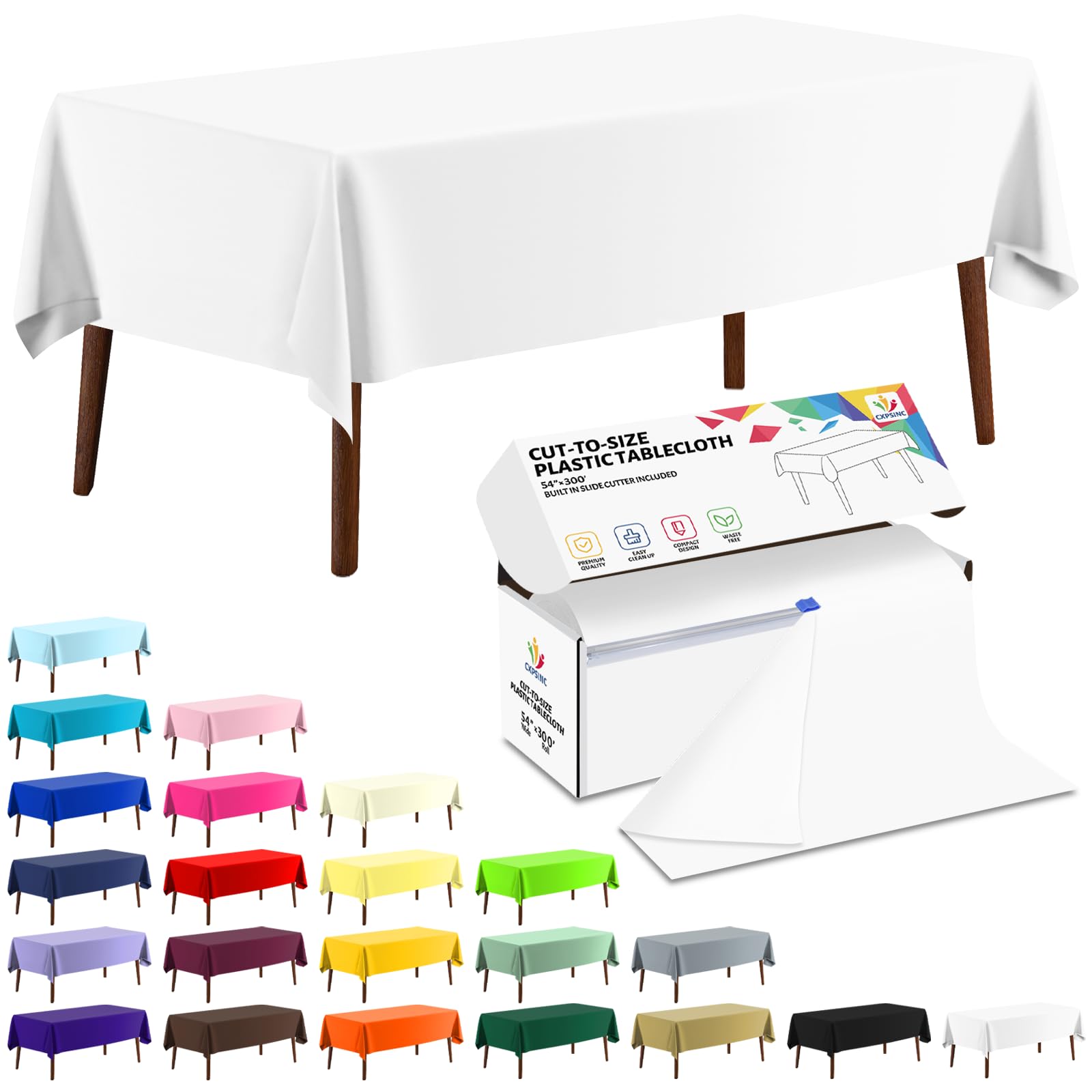 CXPSINC front packaging showing roll and cutter for easy setup