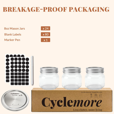 CycleMore individual bubble-wrapped jar showing protective packaging benefit