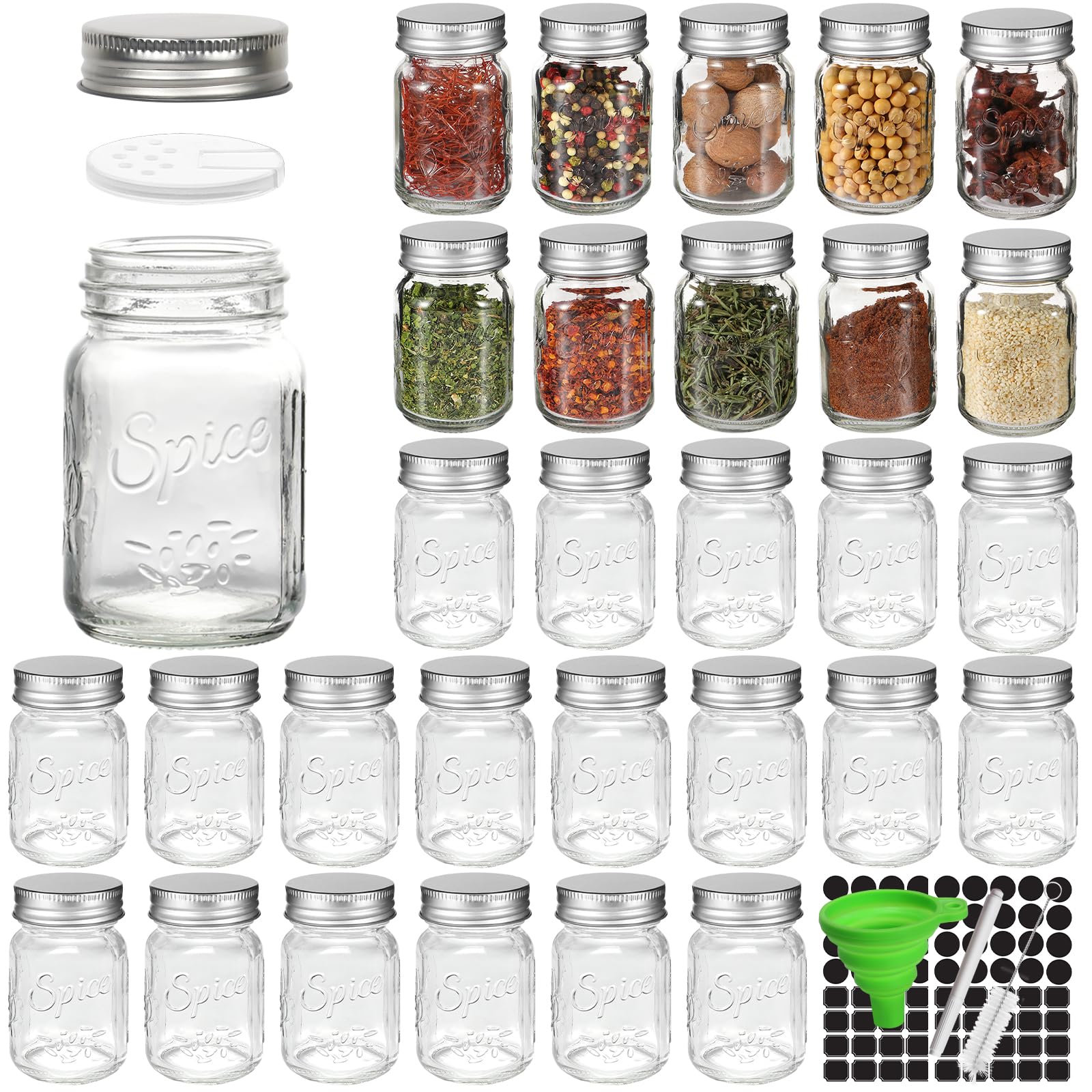 CycleMore front view of 30-pack jars showing clear glass for easy identification