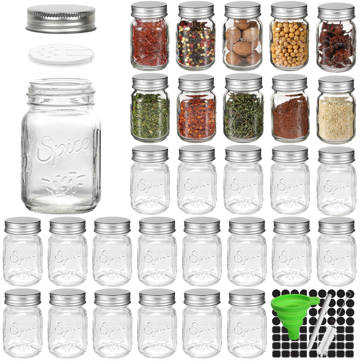 CycleMore front view of 30-pack jars showing clear glass for easy identification