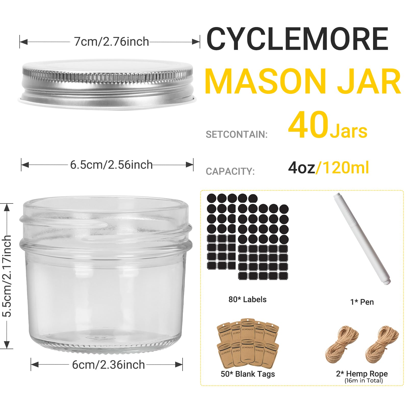 CycleMore top view wide mouth jar showing easy filling and cleaning