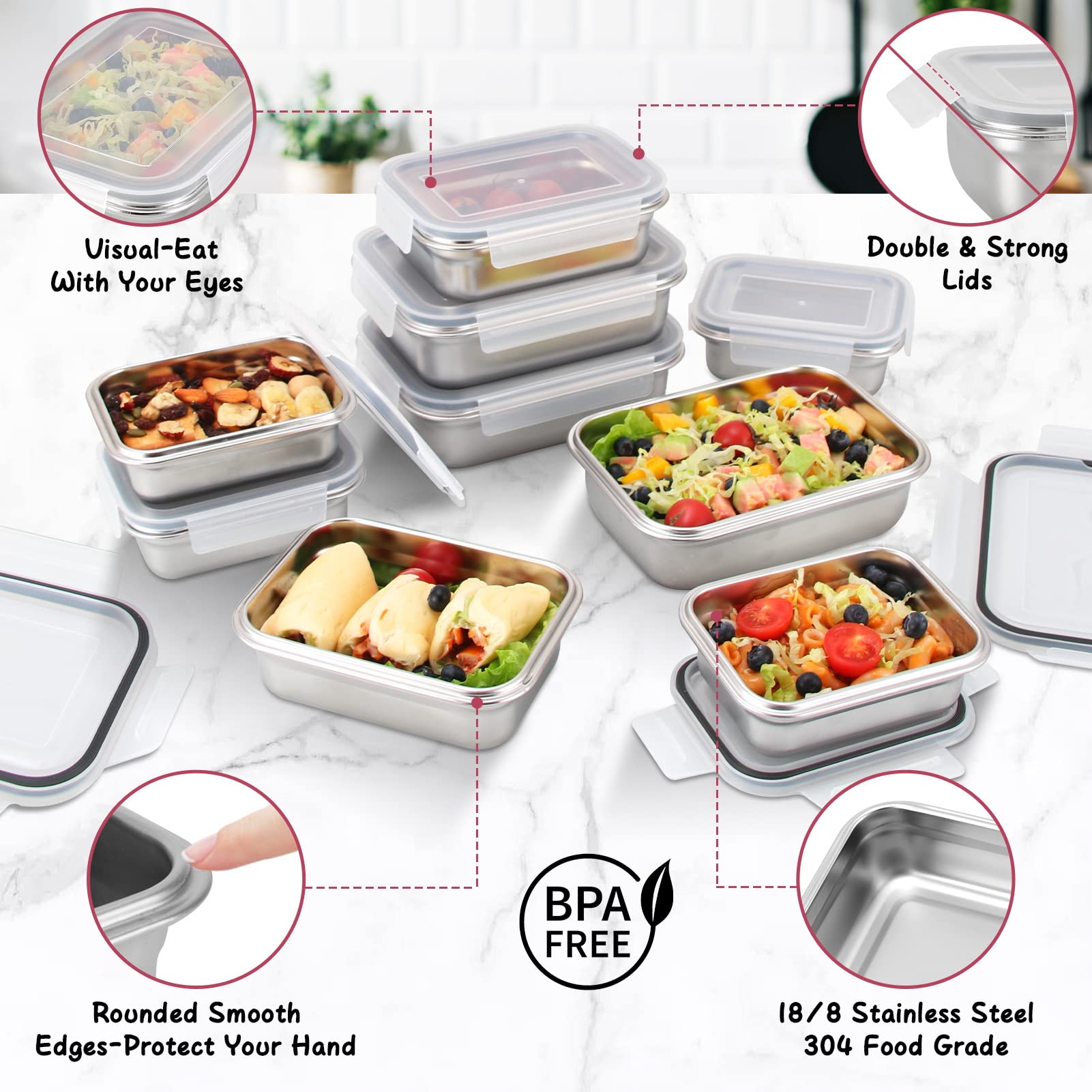 Cykorxicc containers stacked in a refrigerator, saving space and staying organized