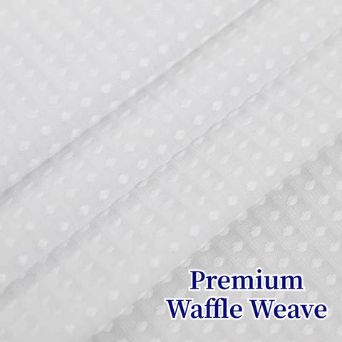 CYPL close-up of waffle weave texture showcasing durable, hotel-grade fabric
