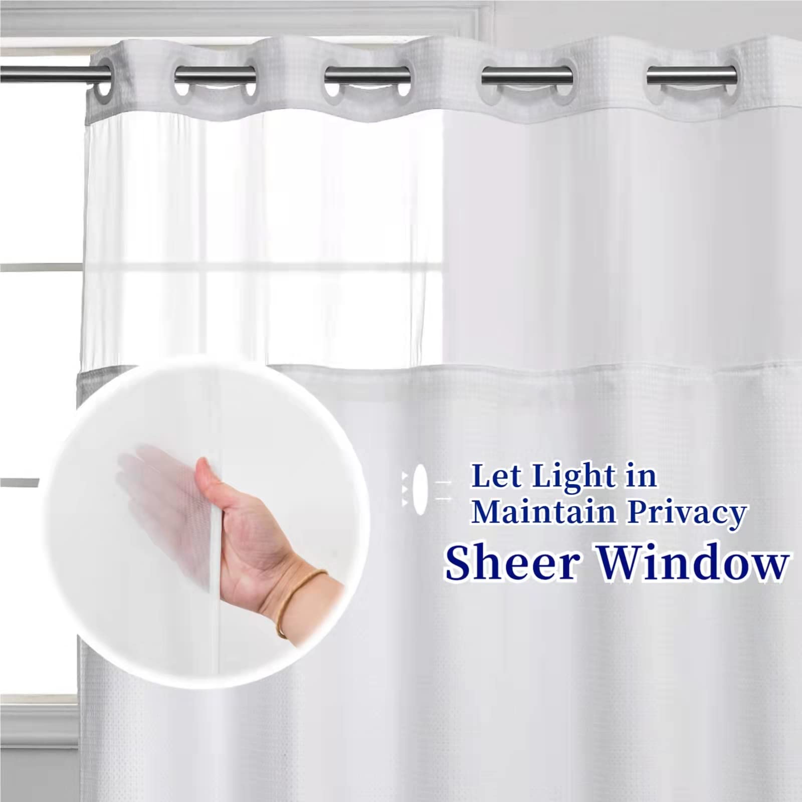 CYPL curtain in a styled bathroom demonstrating spa-like ambiance benefit