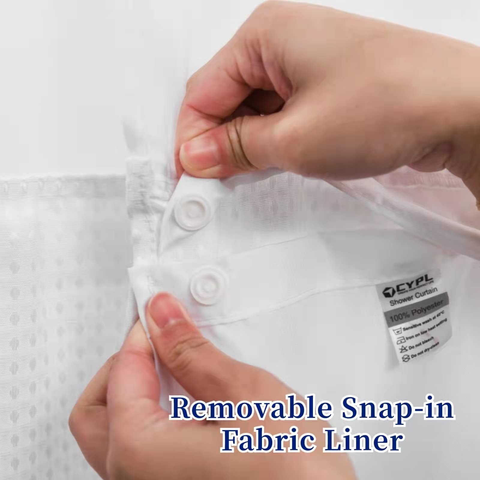 CYPL snap-in liner detail highlighting easy attach and quick removal benefit