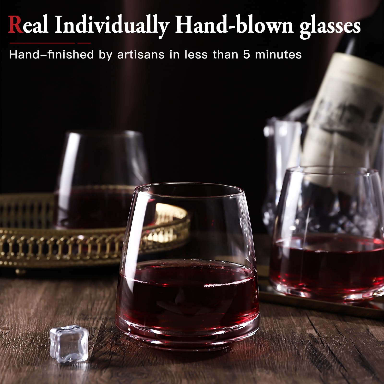 Cyrelwing glass held in hand showing scale and comfortable grip