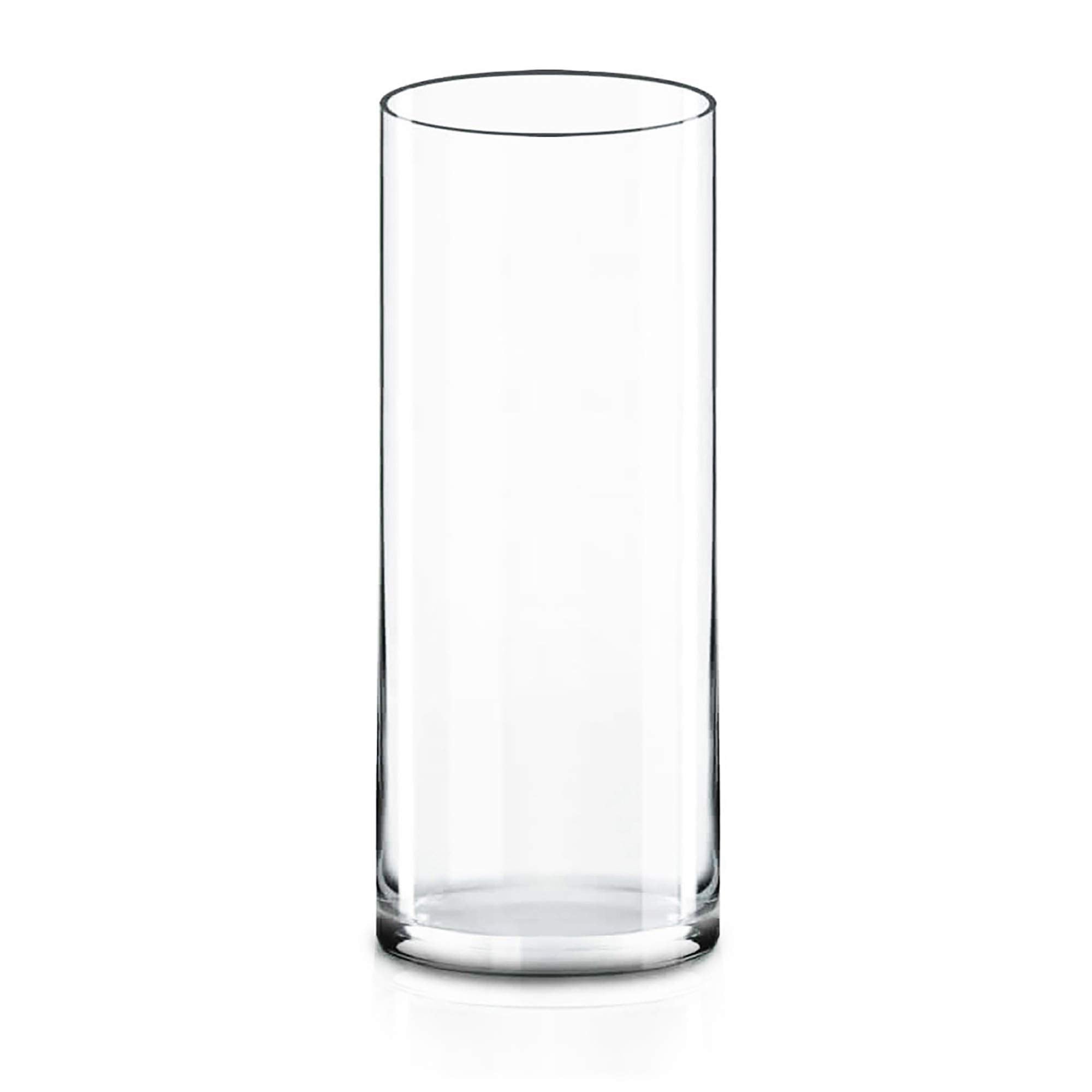 CYS EXCEL front view of clear cylinder vase showing clean silhouette and elegance