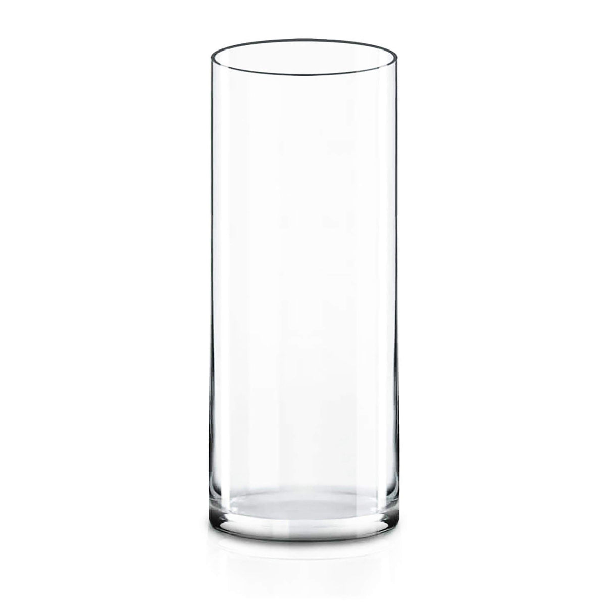 CYS EXCEL front view of clear cylinder vase showing clean silhouette and elegance