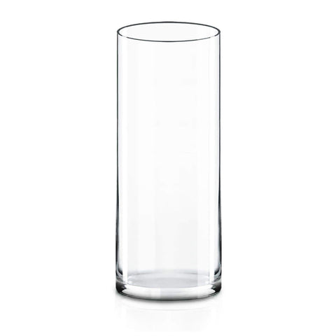CYS EXCEL front view of clear cylinder vase showing clean silhouette and elegance