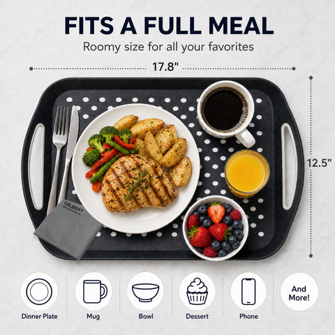 Czlizdyt textured bottom grip pattern keeping tray stable on tables