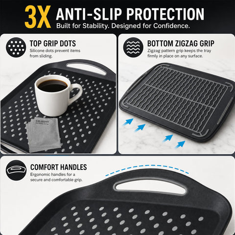 Czlizdyt close-up of silicone grip dots preventing plates from sliding
