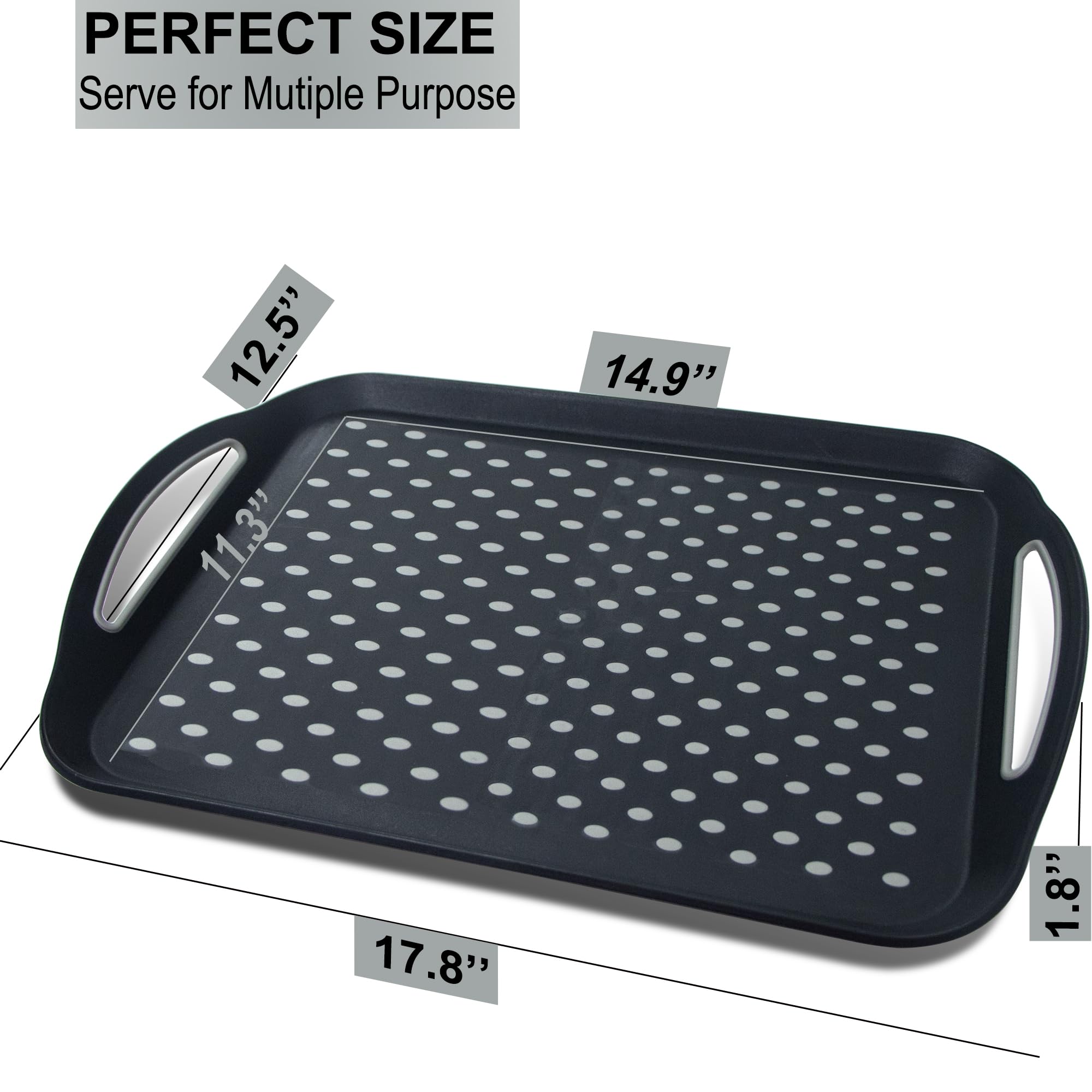 Czlizdyt tray holding a 10-inch plate and glass to show capacity