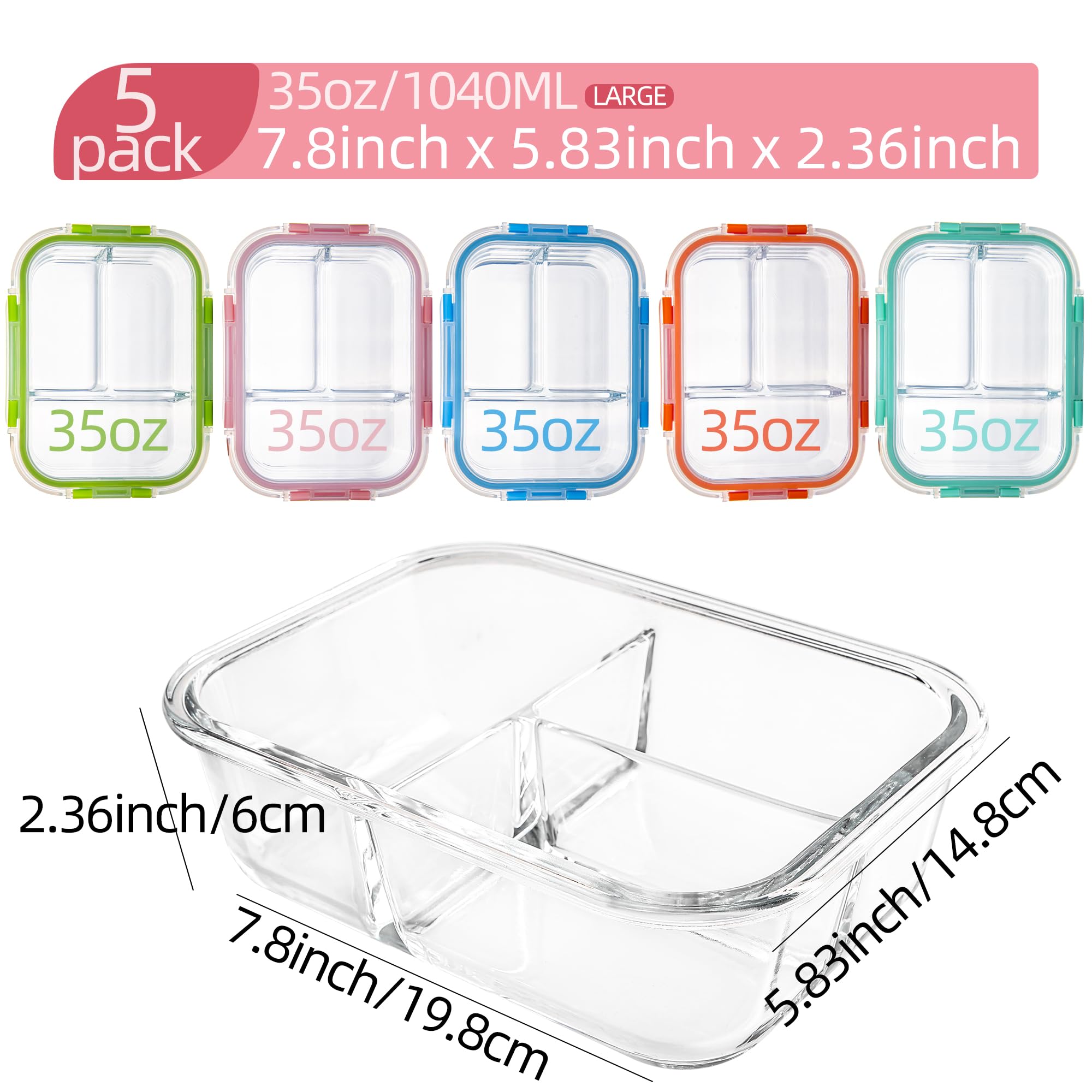 CZUMJJ open container with lid off demonstrating easy access and microwave-safe glass