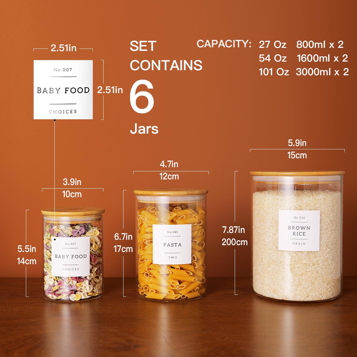CZZGSM three jar sizes side-by-side demonstrating volume options benefit