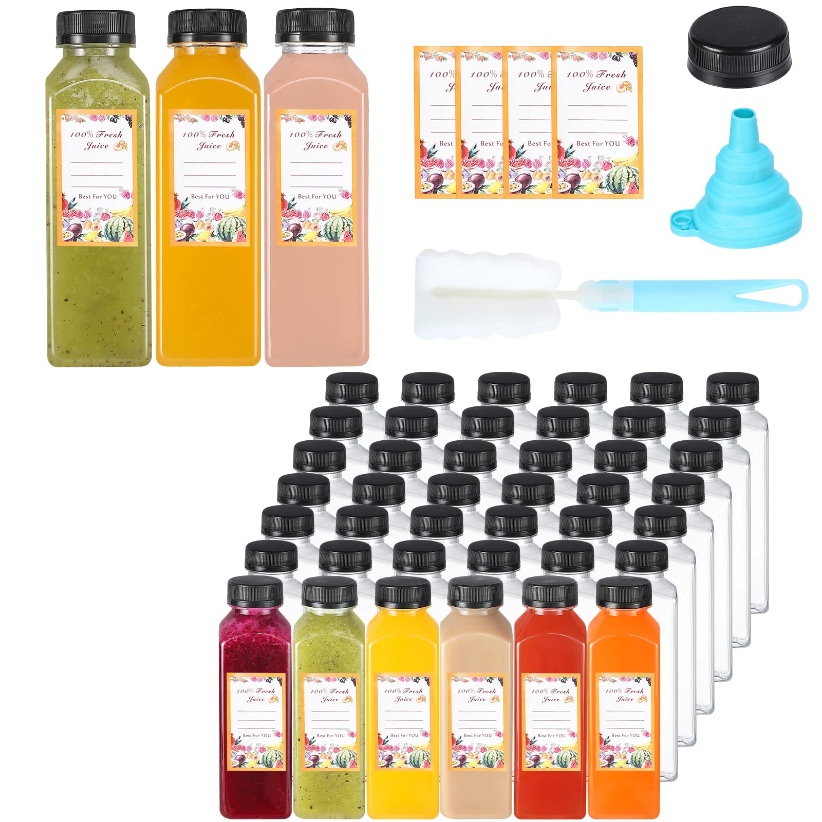 Dabacc front packaging of 45 clear 12oz bottles shows convenience