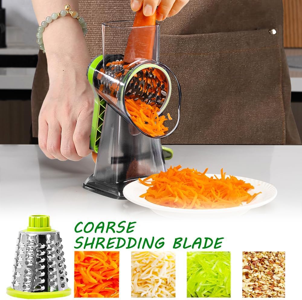 Dachenus grater in use grating cheese onto pizza with clean results