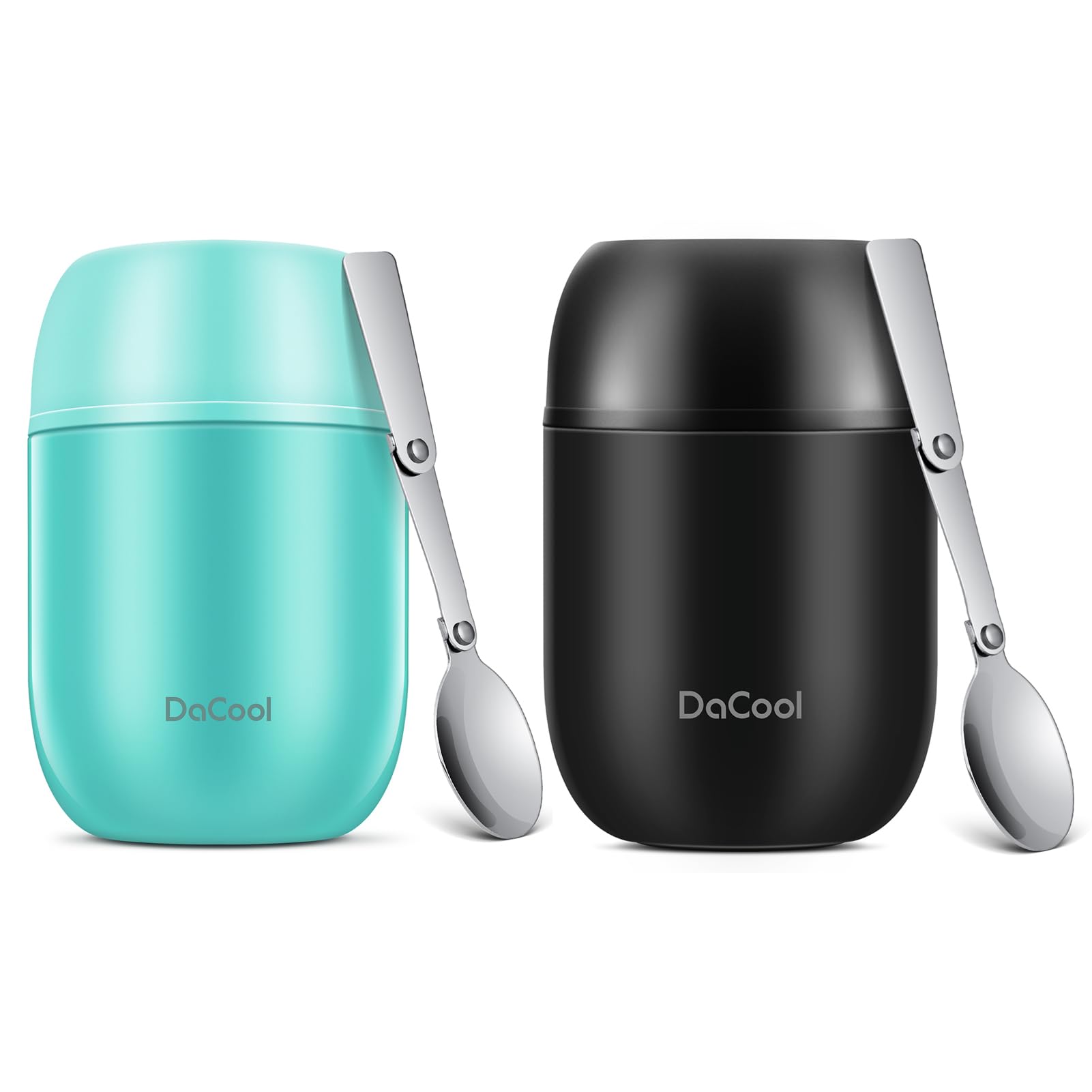 DaCool front view of two jars showing colors and compact benefit