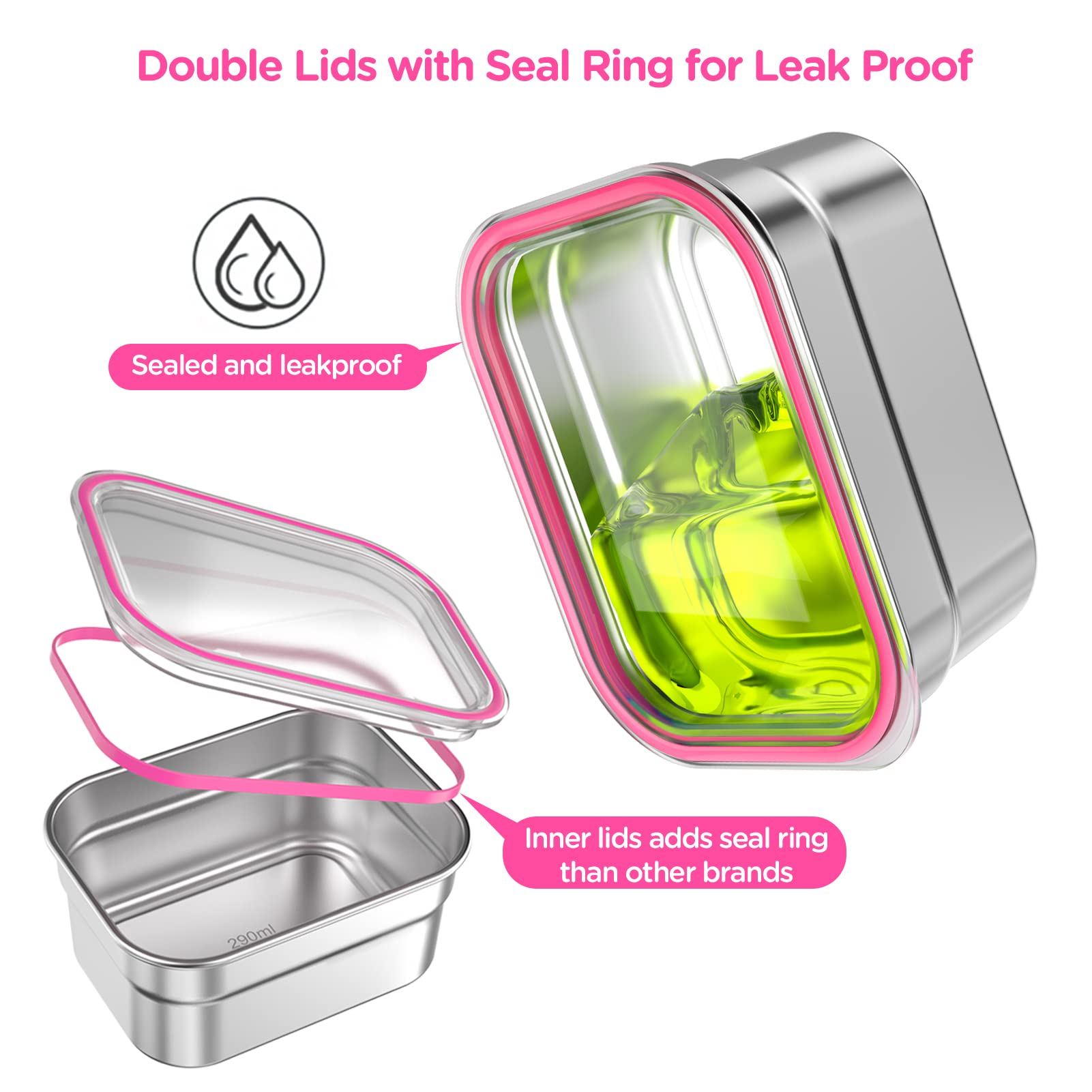 DaCool open top showing five compartments for organized meals benefit