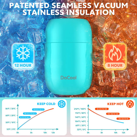DaCool open jar with folding spoon for convenient eating on the go