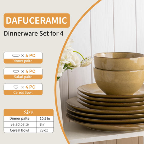 Close-up of a Dafuceramic dinner plate edge highlighting glaze texture and scratch-resistant benefit