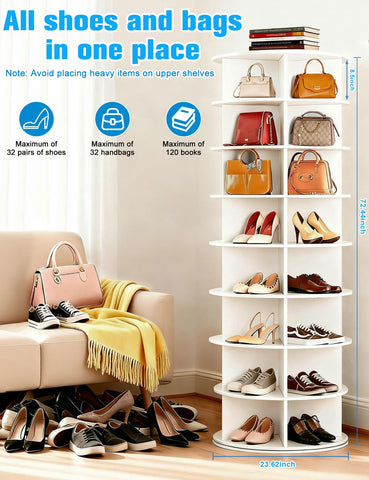 DailySee height comparison with shoes showing space-saving capacity benefit