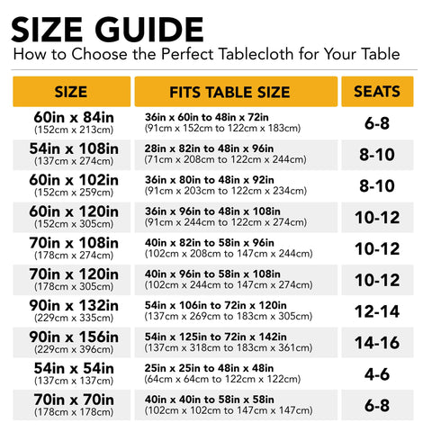 Dailyset draped on 6-foot table showing versatile sizing benefit