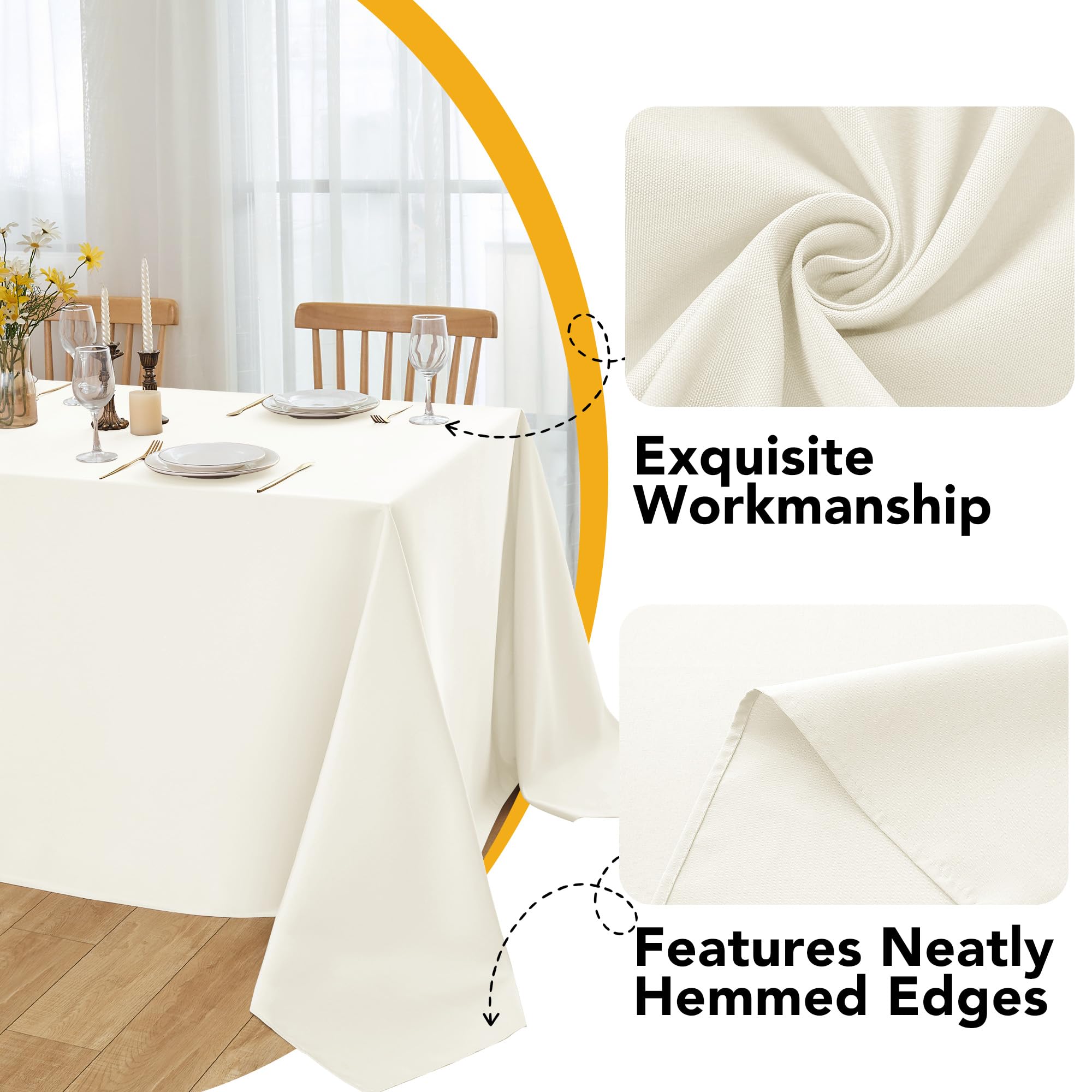 Dailyset close-up of polyester weave highlighting stain-resistant durable texture benefit