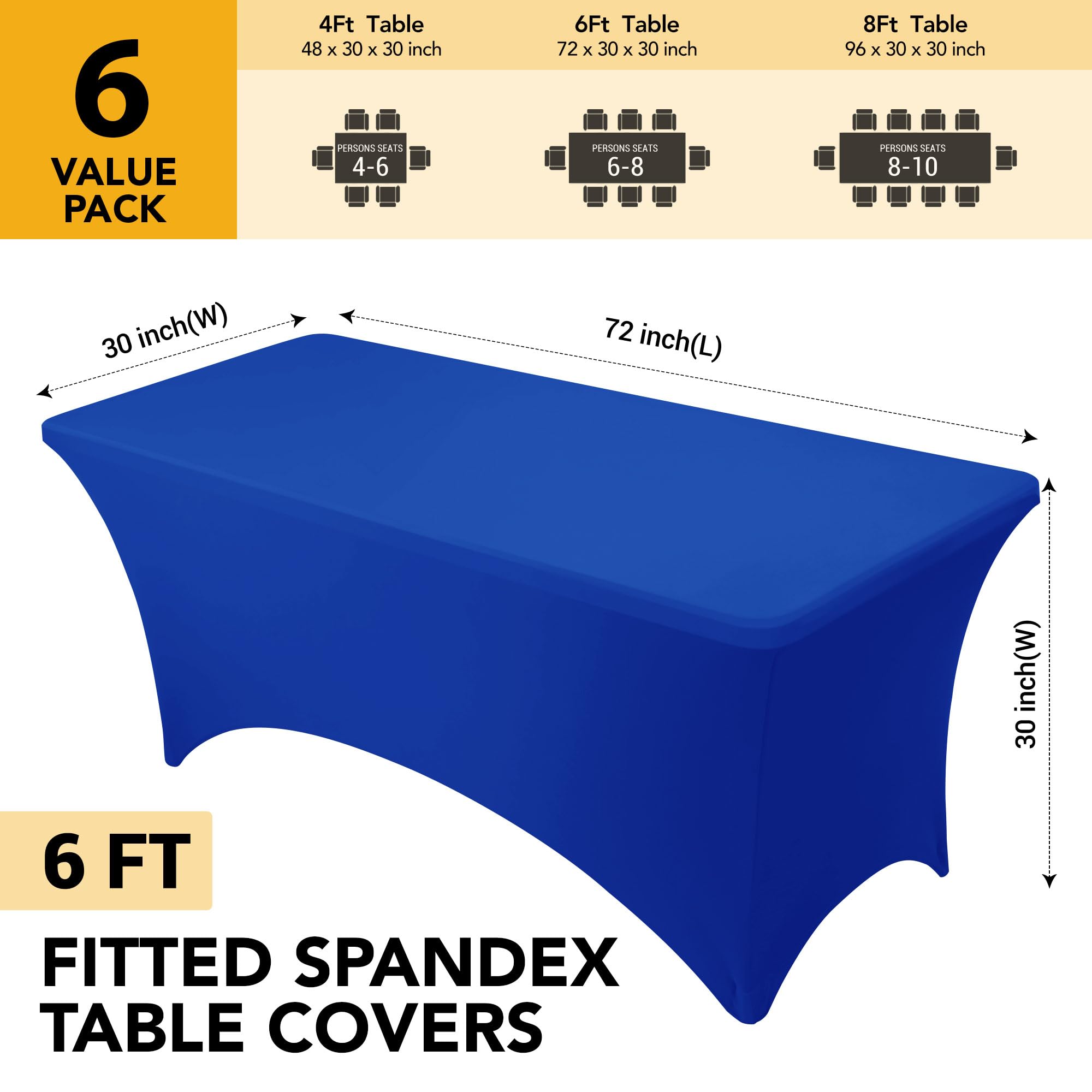 Dailyset folded six-pack ready for storage and fast event setup
