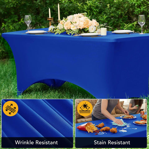 Dailyset cover on a 6ft table showing full-length fit and tidy edges
