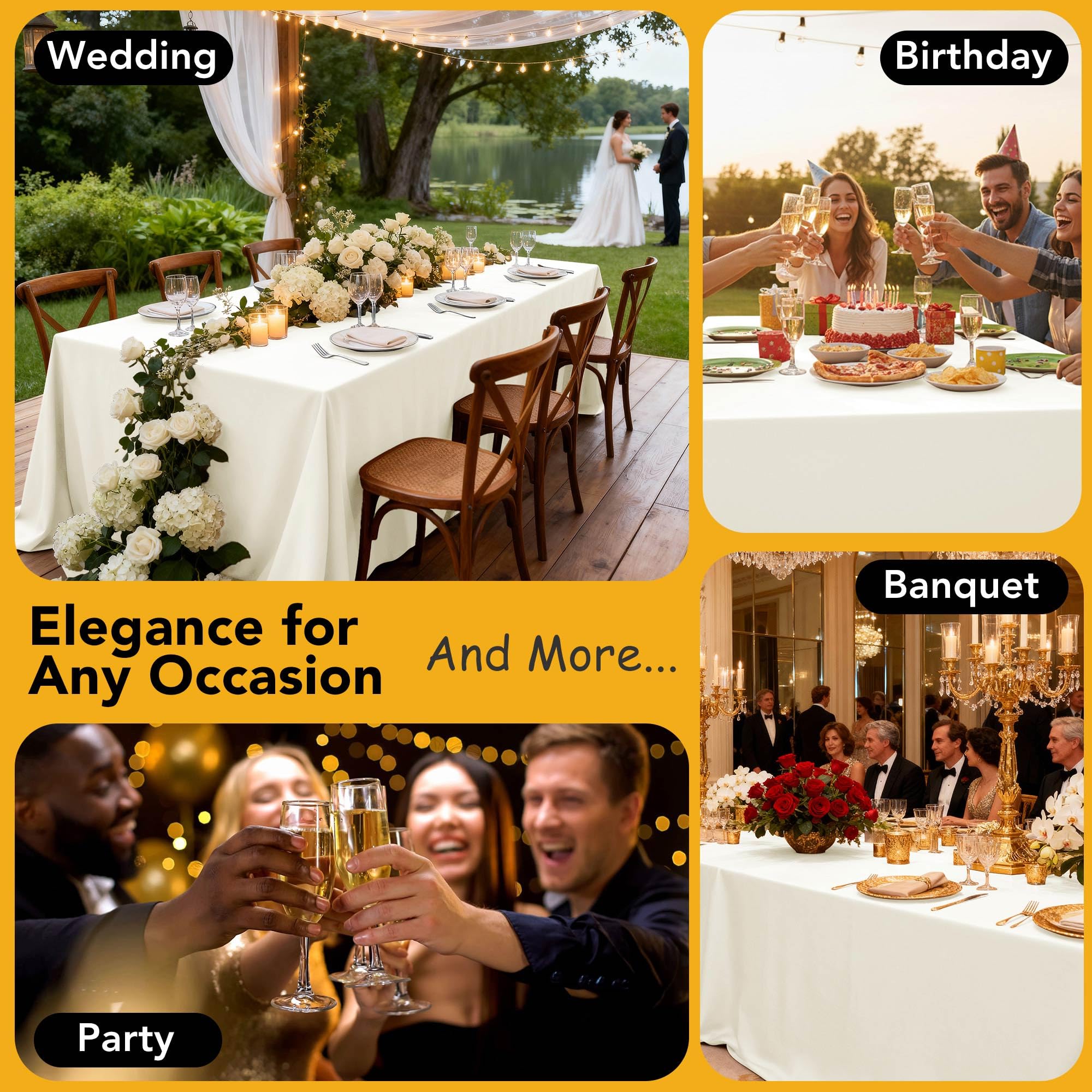 Dailyset table with centerpiece showing elegant styling and event-ready look benefit