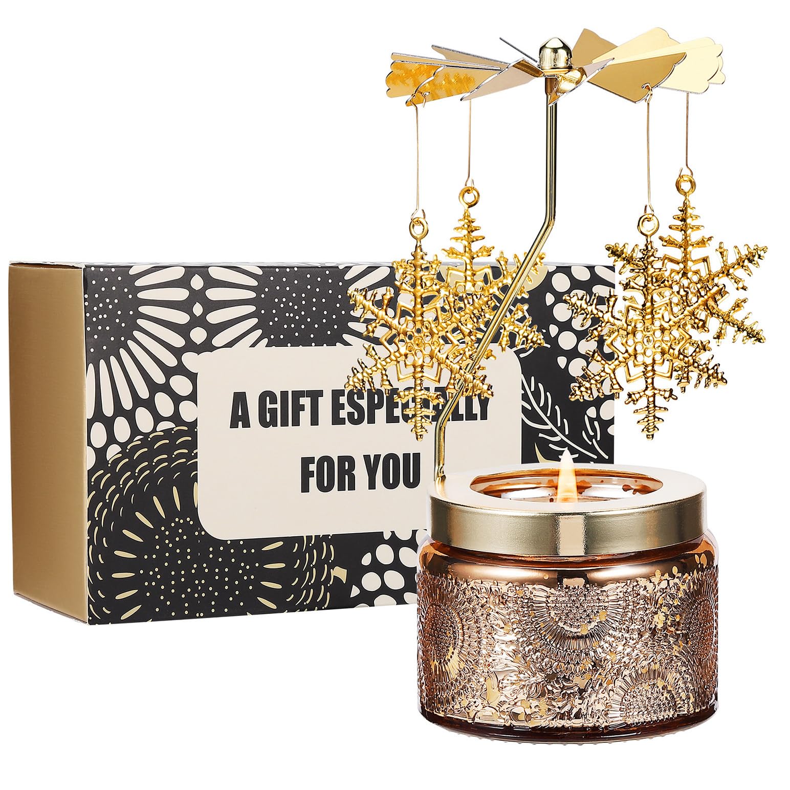 DAISRED candle in use on a table emitting scent and creating a calming centerpiece