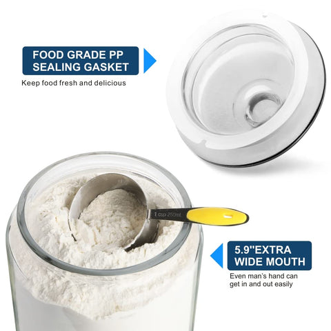 Daitouge jar filled with flour and cookies demonstrating bulk storage convenience