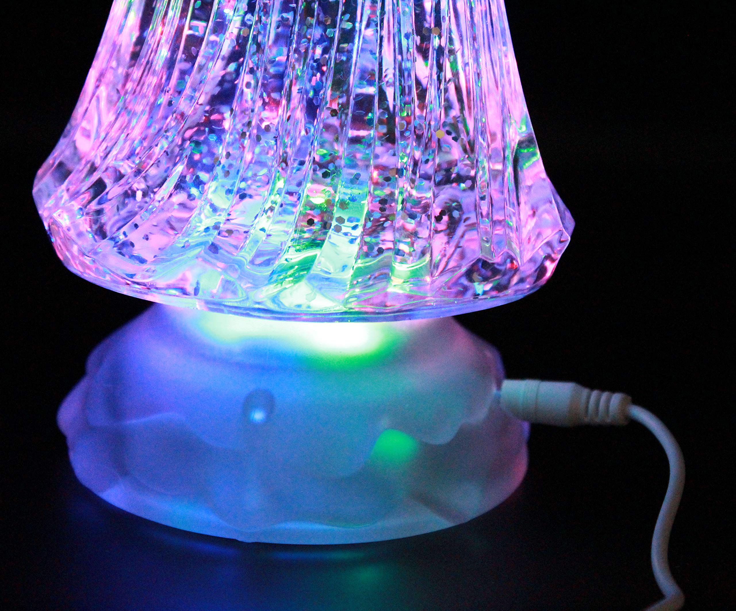 Dalax angel glitter swirling inside globe with color-changing LEDs creating soothing motion