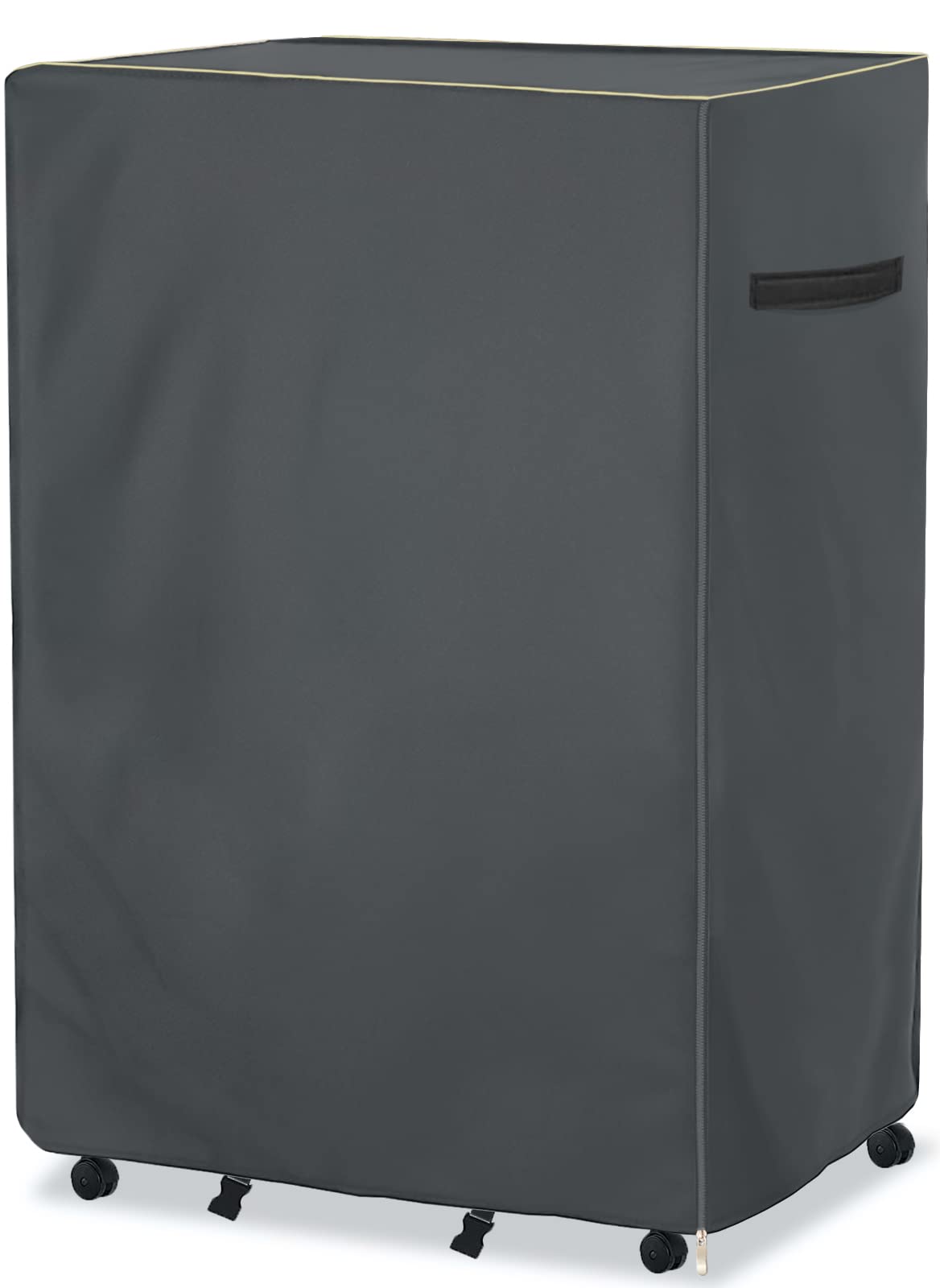 Dalema front view of grey rollaway bed cover showing full fit and protection