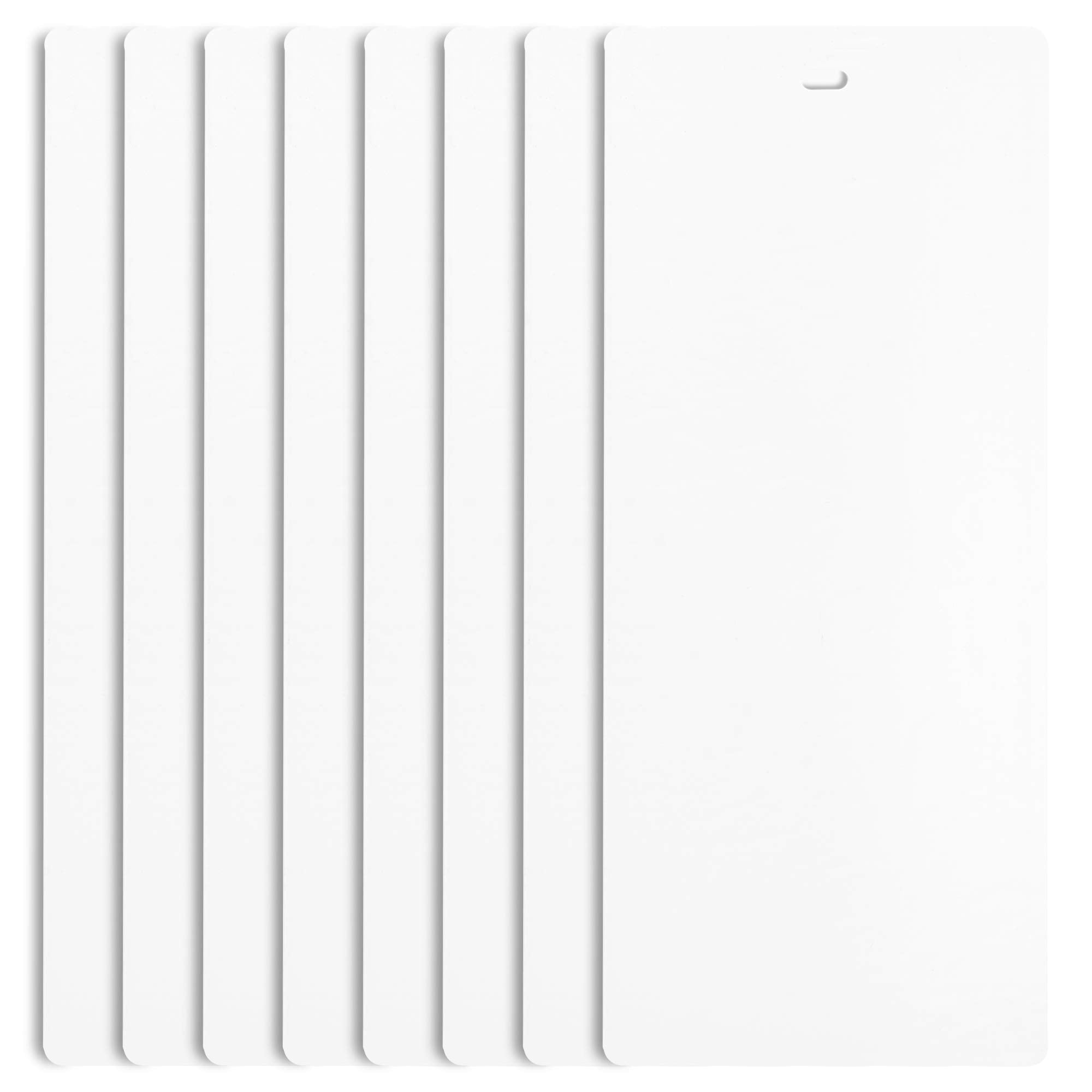 DALIX front view of eight white replacement slats showing neat packaging and value
