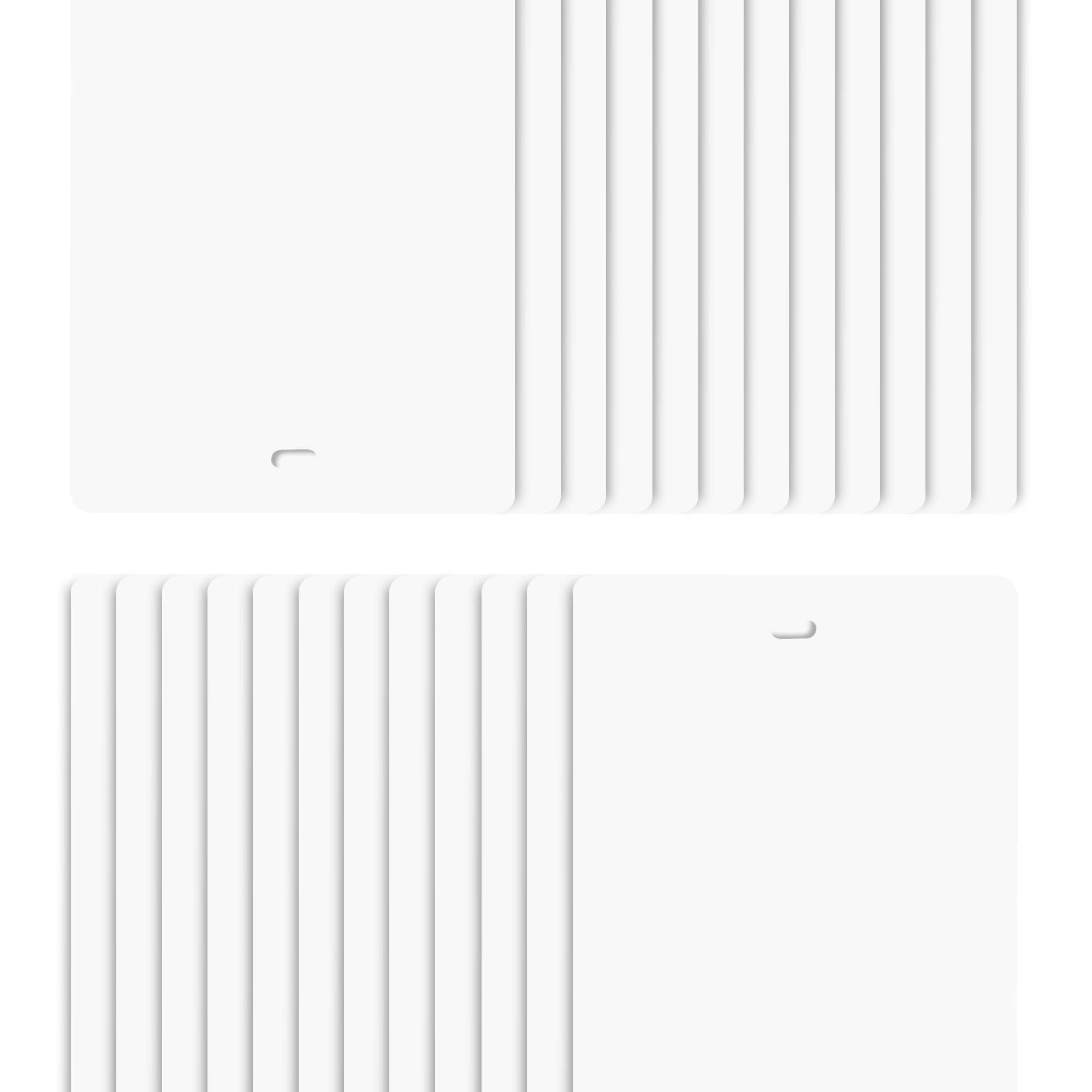 DALIX front view of 24-pack white vertical slats showing packaging and quantity benefits