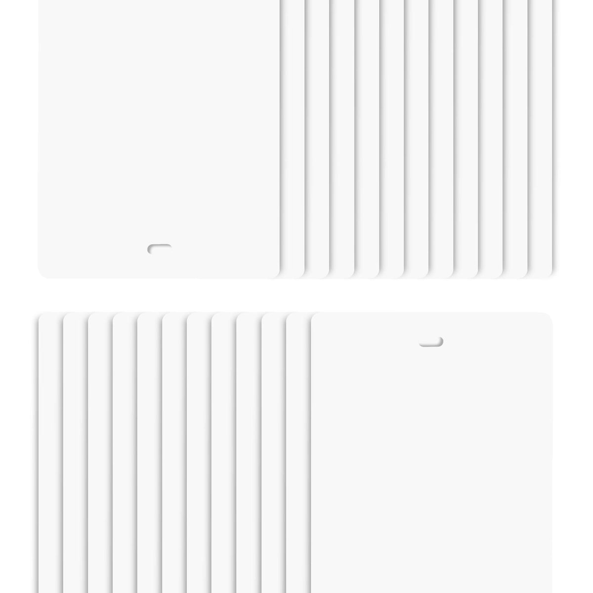 DALIX front view of 24-pack white vertical slats showing packaging and quantity benefits