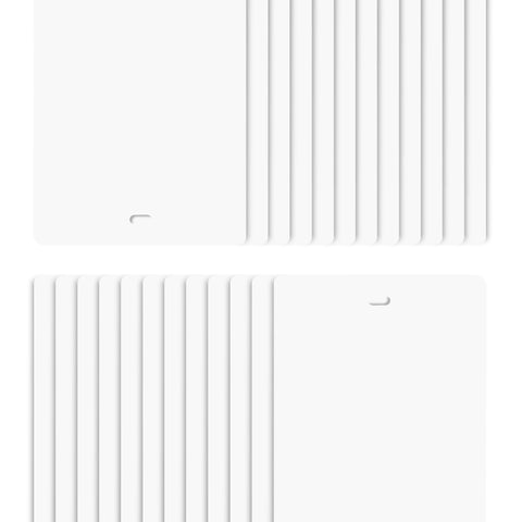 DALIX front view of 24-pack white vertical slats showing packaging and quantity benefits