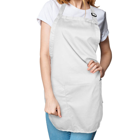 DALIX apron worn on model showing 22 by 30 inch coverage