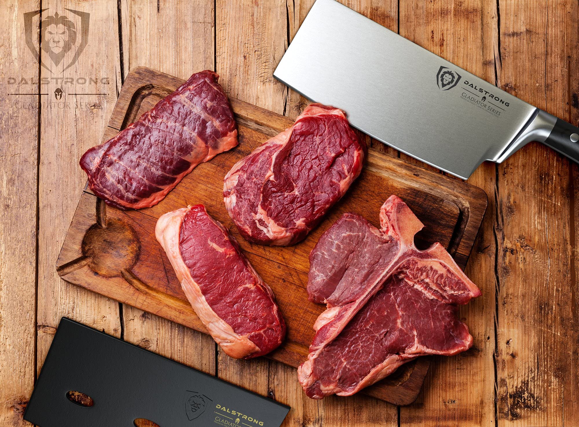 Dalstrong cleaver packaged box presentation signaling premium gift readiness